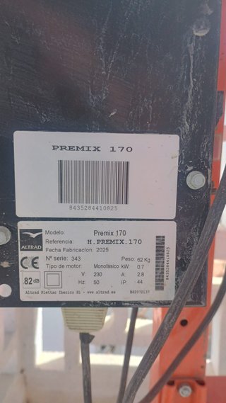 Hormigonera 170L Naranja