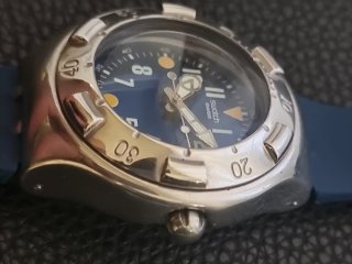 Orologio Swatch Scuba Substance Uomo Blu Argento