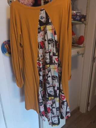 Vestido manga larga estampado