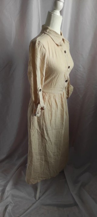 Vestido beige algodón talla M