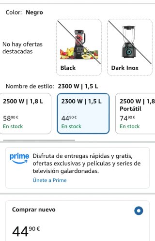 Batidora Cecotec Powerblack Titanium 2300W