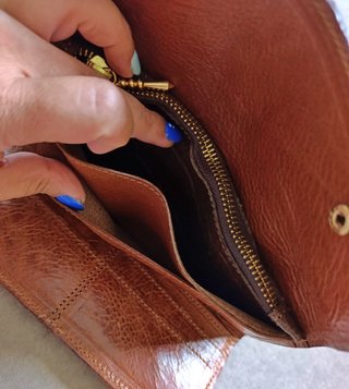 Cartera Billetera Marrón Cocodrilo