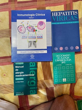 Pack de 4 libros inmunología y alergología.