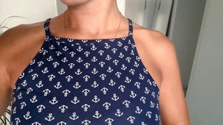 Camiseta Primark azul con anclas con etiqueta