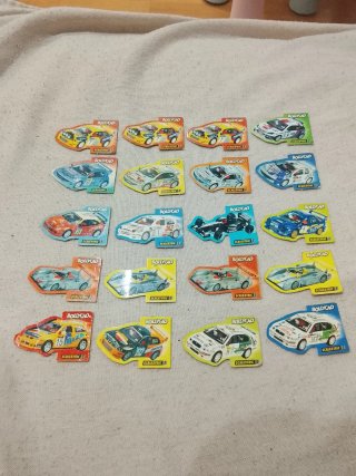 20 Cromos Troquelados Coches Scalextric Bollycao
