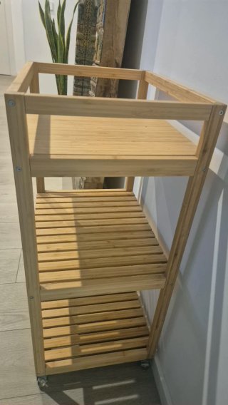 Carrito Auxiliar Bambú Ikea 3 Estantes RÅGRUND