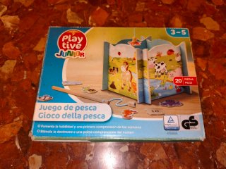 Juego de Pesca de Madera con Animales