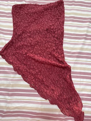 Top encaje rosa/rojo talla única