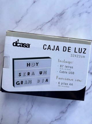 Caja de Luz con Letras y símbolos