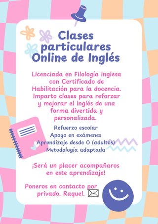 Clases de inglés online. Licenciada.