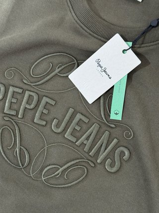 Sudadera bomber de mujer cuello redondo con logo