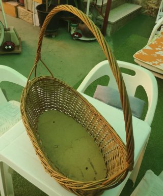 Cesta Mimbre Beige y Marrón
