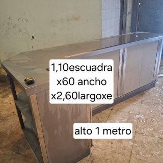 Mostrador de acero inoxidable