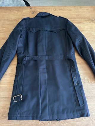 Angelico Trench Coat Lana Tasmania Blu M