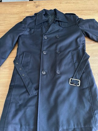 Angelico Trench Coat Lana Tasmania Blu M