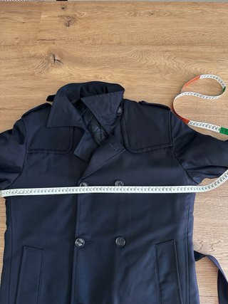 Angelico Trench Coat Lana Tasmania Blu M