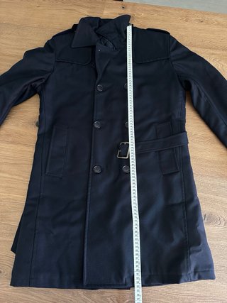 Angelico Trench Coat Lana Tasmania Blu M