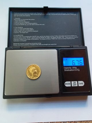 Moneda 80 Reales Oro Isabel II 1841