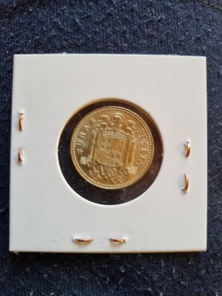 1 peseta España 1975 variante britanica