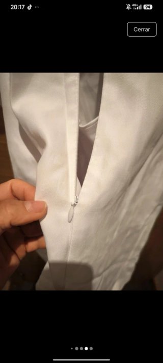 Vestido blanco cruzado talla única