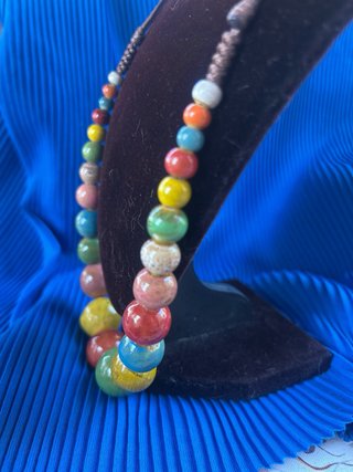 Collana perle ceramica fatte a mano