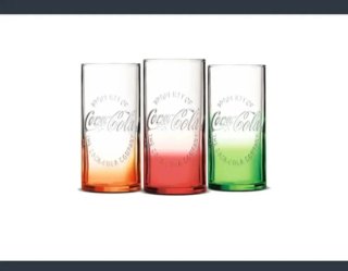 Vasos Coca-Cola Burger King naranja, rojo y verde