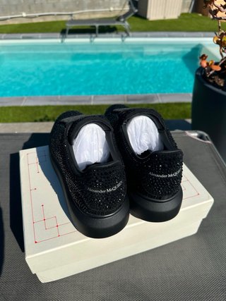 Alexander McQueen Zapatillas Negras Brillantes