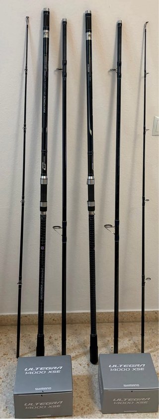 2 Cañas Cinnetic Rayforce Ultra Heavy y 2 carretes
