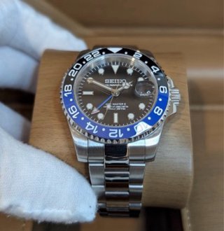 Seiko Mod GMT Batman NH34 Automático Acero 40mm