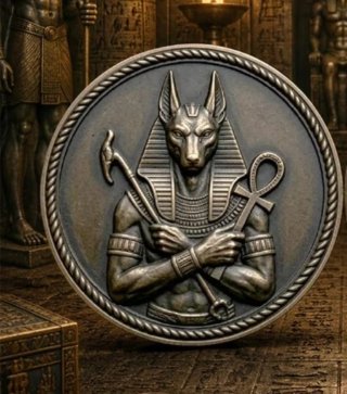 Moneda Antiguo Egipto Anubis