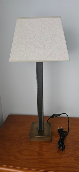 Lámpara de mesa 62cm Beige/Marrón