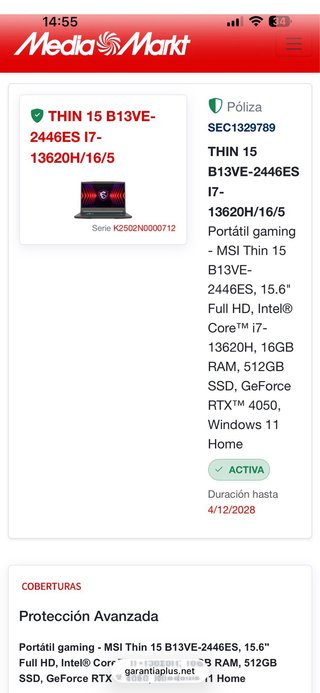 Portátil MSI Gamer Intel Core i7 RTX
