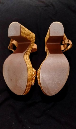 Sandalias tacón Chika10 T38 Piel+Sint. P. Trenzada