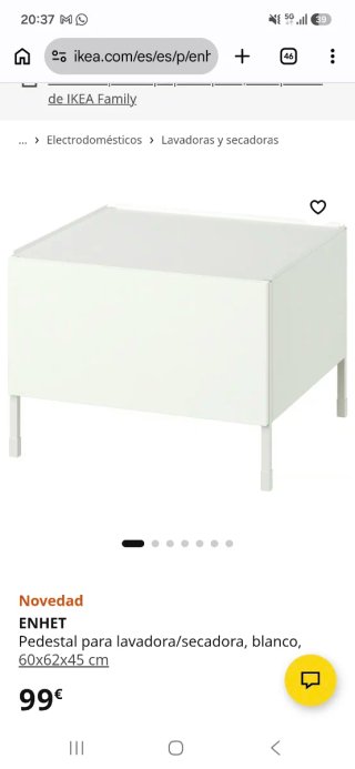 Pedestal Lavadora/Secadora Ikea ENHET