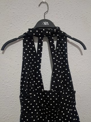 Vestido mini lunares Zara