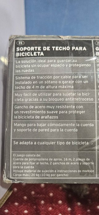 Soporte de techo para bicicleta