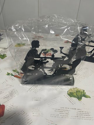 Dos servilleteros silueta mujer