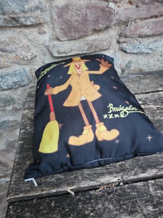 Cojín de la bruja de Oro. 35 cm x 27 cm.