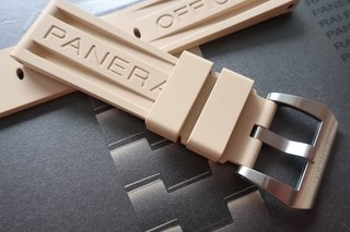 Correa caucho para Panerai 24mm Beige