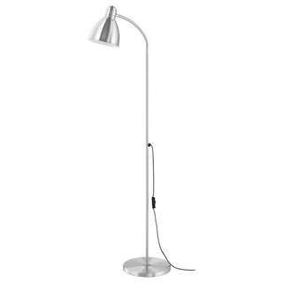 Lámpara de pie moderna metal plateado