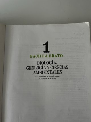 Biología, Geología y Ciencias Ambientales 1 Bac...