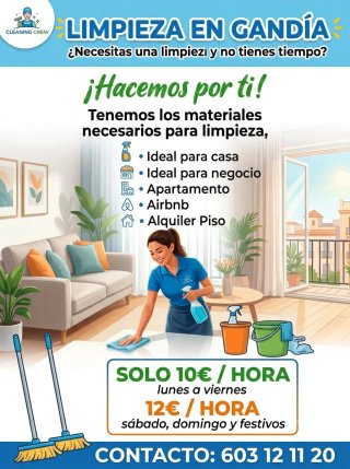 Limpieza en Gandia
