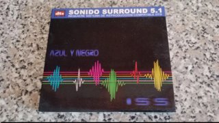 CD Sonido Surround 5.1 Azul y Negro ISS