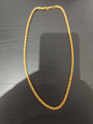 Cadena de oro 18K estilo cordón
