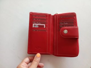Cartera Pierre Cardin azul y roja