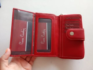 Cartera Pierre Cardin azul y roja