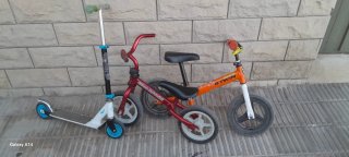 2 Bicicletas Infantiles y Patinete