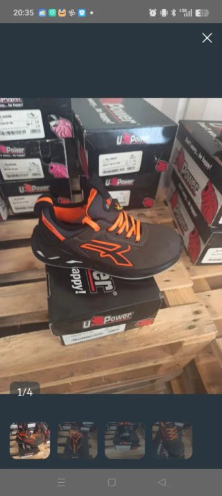 Zapatillas U-Power Gris y Naranja