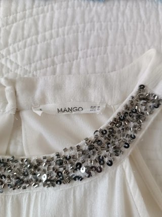 Vestido blanco con pedrería