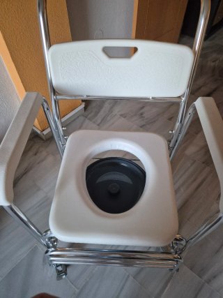 Silla WC con ruedas y frenos